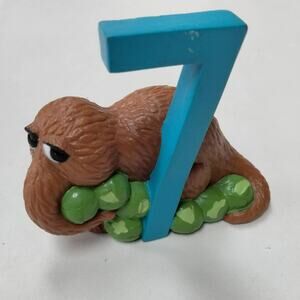 Vintage Snuffleupagus PVC Figure Applause Sesame Street 7 Birthday Cake Topper